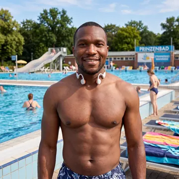 Dynamische Nahaufnahme beim Wassertraining